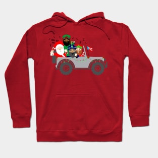 Puerto Rico Chinchorreo Coquito Christmas Santa & Three Kings Hoodie